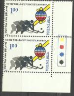 INDIA,1981,5th,World Field Hockey Championship ,Bombay,Pair,With Traffic Lights,Bottom Right ,MNH,( **) - Hockey (su Erba)