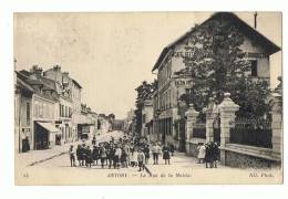 CP ANTONY   N°14  LA RUE DE LA MAIRIE - ECRITE EN 1918 - Antony