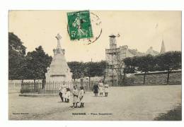 CP  BAGNEUX   PLACE DAMPIERRE - ECRITE EN 1910 - Bagneux