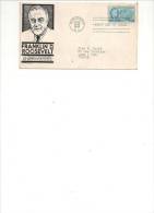 ENVELOPPE 1er JOUR - FRANKLIN D.ROOSEVELT - WASHINGTON LE 30/01/1946 - Storia Postale