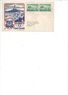 ENVELOPPE 1er JOUR - IN HONOR OF U.S.COAST GUARD - NEW  YORK  10/11/1945 - Storia Postale