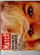 Paris Match Marylin Monroe 1963 Hebdomadaire Actrice Americaine - Gente