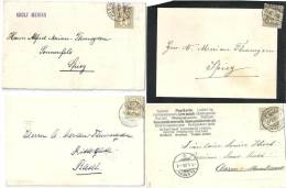 Drucksachen - 4 Versch. Verwendungen           1902 - 1907 - Cartas & Documentos