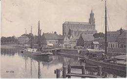 Wetteren Gezicht Op De Schelde En De Kerk Vanaf De Brug Met Schepen N112 - Wetteren