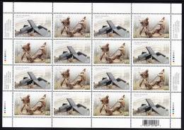 Canada MNH Scott #1955a Sheet Of 16 48c 'Embacle' By Daudelin, 'Lumberjacks' By Mol - Sculptures - Volledige & Onvolledige Vellen