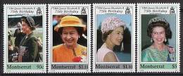 MONTSERRAT 2001 - 75e Ann De Sa Majesté QE II - 4 Val Neufs // Mnh - Montserrat