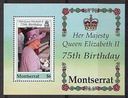 MONTSERRAT 2001 - 75e Ann De Sa Majesté QE II - BF Val Neufs // Mnh - Montserrat