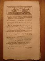 BULLETIN DES LOIS 1801- FETE PAIX FRANCE ANGLETERRE - FOIRES SARTHE VENDEE VITRY SAINT PALAIS ALAN BOURSE COMMERCE AUCH - Décrets & Lois