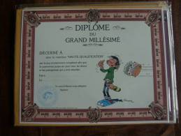 GASTON LAGAFFE  DIPLOME  PLUS GRAND MILLESIME  FRANQUIN - Gaston