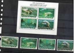 SAMOA,1997,DOLPHINS, GREENPEACE,4v+S/SHEET, MNH - Dauphins