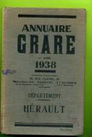 Livres - Annuaire Grare Département Hérault - ETAT : Manque Au Moins 2 Pages - Languedoc-Roussillon