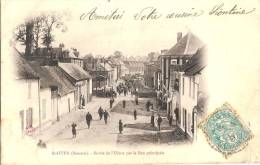 80 SAINT OUEN  SORTIE D'USINE RUE PRINCIPALE 1906 - Saint Ouen