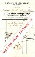 Facture 1890 - GOSSELIES - DEWEZ-VANDAM 37 Rue De Namur à GOSSELIES - Magasin De Charbons - Ex Libris