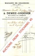 Facture 1890 - GOSSELIES - DEWEZ-VANDAM 37 Rue De Namur à GOSSELIES - Magasin De Charbons - Ex-Libris