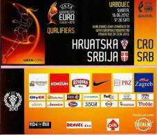 MATCH TICKET - CROATIA-SERBIA, QUALIFICATION GAME FOR UEFA FOR WOMEN, Vrbovec, 16.6.2012., Croatia - Tickets - Entradas