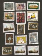 Bc16. Cuba LOT Set Of 15 - ART 1971 1972 National Museum Painting Dibujos Infantiles 1978 Ballet 1975 1983 1986 - Used Stamps