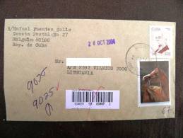 Cover Sent  To Lithuania, Maximo Gomez, Animal Horse - Cartas & Documentos