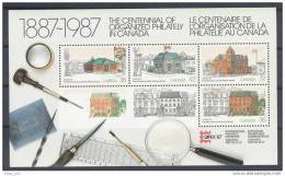 Canada CAPEX 87  # 1125a Souvenir Sheet 1987 Post Offices Houses Buildings - Blocchi & Foglietti