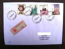 Cover Sent From Poland To Lithuania, Registered Kowalewo, Zodiac - Storia Postale