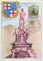ITALIA - FDC MAXIMUM CARD 1974 -  FONTANA  DEL NETTUNO A BOLOGNA - Maximumkaarten