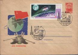 Russia-USSR 1967-Postal Stationery Cover-Cosmonautics Day,special Stamped - Russia & USSR
