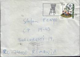 Sweden-Envelope Circulated In 2000 To Romania With A Special Stamp-seating;Stuhl;chaise - Briefe U. Dokumente