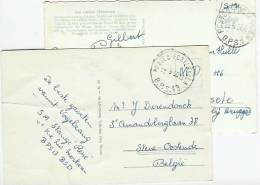 2 Zichtk. Met Postes-Posterijen B.P.S. 1 En 13  1957 En 1958  Cfr Scan - Esercito