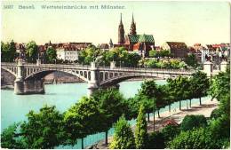 Basel - Wettsteinbrücke Mit Münster - Autres & Non Classés