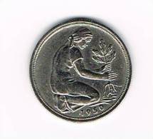 DUITSLAND 50 PFENNIG  1950 D - 50 Pfennig