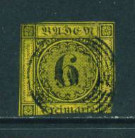 BADEN - 1851 Imperf. 6kr Used As Scan - Afgestempeld