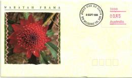 AUSTRALIA FDC WARATAH FLOWER FRAMA 1 STAMP OF $0.45 POSTCODE:3000 MELBOURNE DATED 08-09-1994 CTO SG? READ DESCRIPTION !! - Vignette [ATM]