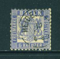 BADEN - 1862  6kr Used As Scan - Used