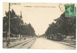 CP  PUTEAUX  N°45 AVENUE DE ST GERMAIN VERS LA DEFENSE - ECRITE EN 1913 - Puteaux