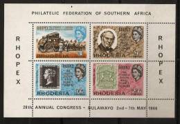 Rhodésie Du Sud Rhodesia 1966 N° BF 1 ** Bulawayo, Malle-poste, Chevaux, Rowland Hill, Timbre Sur Timbre, Penny Black - Rhodésie (1964-1980)