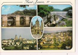 ###87, Saint-Junien, Cité Du Gant, Pont Notre Dame, Gué Giraud, Vues Côtés Est & Sud, La Collégiale, Vierge - Saint Junien