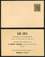 CANADA - TORONTO - OR - BIJOUTERIE / 194? ENTIER POSTAL PUBLICITAIRE TIMBRE SUR COMMANDE (ref 3410) - 1903-1954 Kings