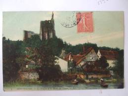 37 - AL1 -   MONTBAZON - LE DONJON ET LES BORDS DE L'INDRE -COLORISEE - Montbazon