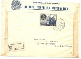 LBL13 - S.MARIN  P.A. 200L "COMM. COLOMBIANE"  SUR LETTRE REC. POUR NICE - Lettres & Documents