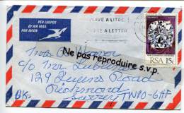 - Cover From R.S.A. Par Avion, Air Mail, Timbre Seul 15 C, Pour Richmond, Survey,  Scans. - Cartas & Documentos