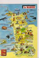 ###Carte Géographique De La Manche (50), Voyagée - Carte Geografiche