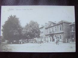 CPA.     AUBEL.    Vue Sur L'Hôtel De Ville.       1910.      (animée) - Aubel