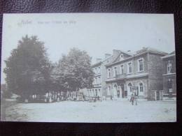 CPA.     AUBEL.    Vue Sur L'Hôtel De Ville.       1905.      (animée) - Aubel