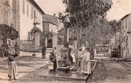 SAINT-LAURENT-DU-VAR. Fontaine De La Grande Rue. (Charrette, Enfant, Femme Actionnant La Fontaine, Animation). - Saint-Laurent-du-Var