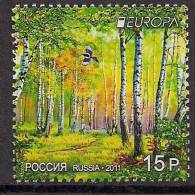 2011 Russland  Mi. 1712 **MNH  Europa: Der Wald - 2011