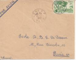 TOGO  - 1955  - LETTRE DE LOMERS PAR AVION A DESTINATION DE PARIS -  TB  - - Lettres & Documents