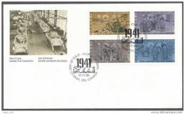 Canada FDC WWII World War II 50th Anniversary Photos & Sc. # 1345 -1348,  See Reverse History Info - 1991-2000