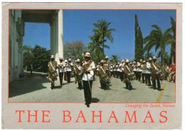 BAHAMAS - CHANGING THE GUARD,NASSAU (PUBL.JOHN HINDE) / POLICE BAND / THEMATIC STAMP-FISH - Bahama's