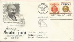 HONORING MAHATMA GANDHI, Washington, 26.1.1961., USA, Cover - Mahatma Gandhi