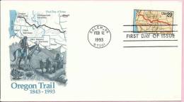 OREGON TRAIL 1943-1993, Salem, Or., 12.2.1993., USA, Cover - Kutschen