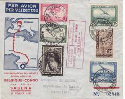 Congo Belge, 1935,SABENA, 1è Liaison Belgique-Congo, Bruxelles-Léopoldville /197 - Cartas & Documentos